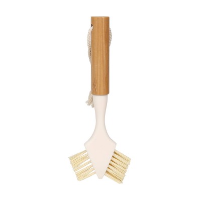 Household New Design Mini Bamboo Sink Gap kitchen Slot Detail Corner Crevice Cleaning Brush With Bamboo Handle