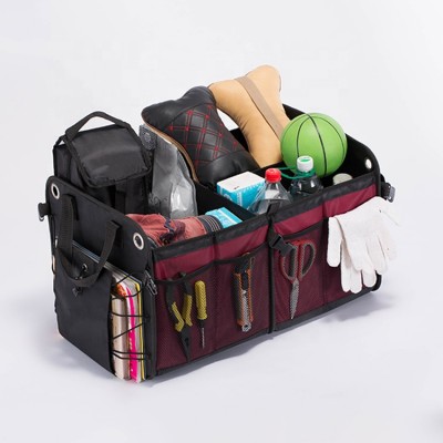 2019 New Arrival Manufacturer Price Foldable Storage Box Polyester Travel Car Trunk Organizer