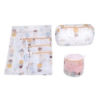 6 Pack of Cartoon Design Mesh Stocking Underwear Bra and Lingerie Travel Laundry Wash Bag for Washing Machine and Dryer